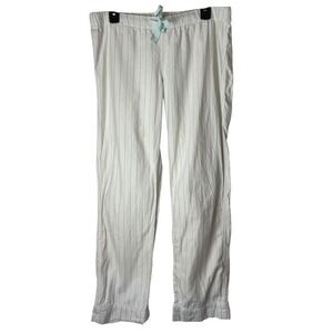 J Crew Pajama Pants Women Small‎ White Striped Cotton Lounge Sleepwear Preppy